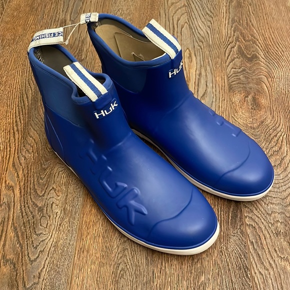 Huk Shoes Huk Mens Performance Fishing Deck Boots Size 1 Royal Blue